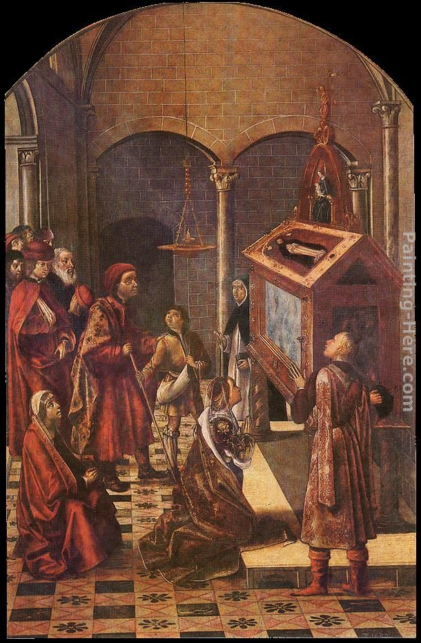 The Tomb of Saint Peter Martyr painting - Pedro Berruguete The Tomb of Saint Peter Martyr art painting